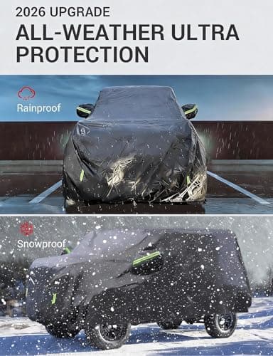 Proadsy Car Cover Compatible with Ford Bronco 4 Door 2021-2025 6 Layers 210T Windproof All Weather Waterproof Sun Rain UV Dust Snow Protection Outdoor Covers — view 2