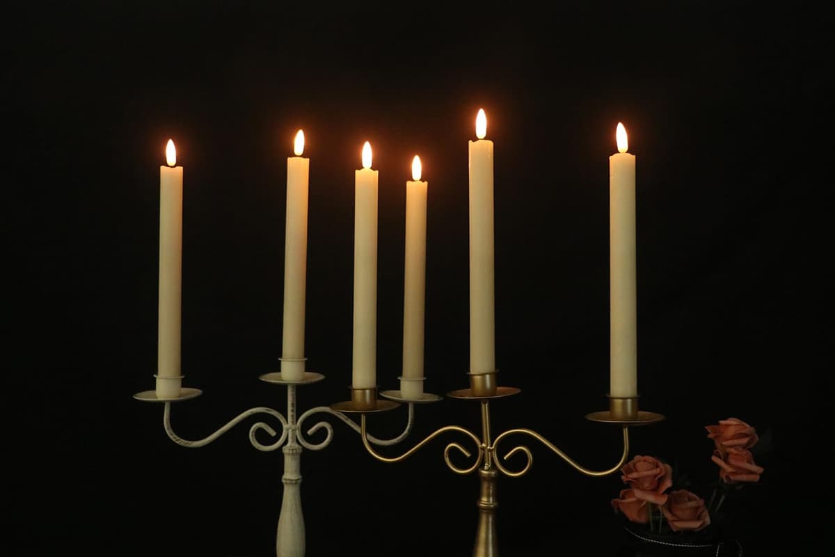 Eldnacele Flameless Flickering Taper Candles with 2 Remote Controls and Timer, Real Wax 3D Wick Light Window Candles Battery Operated Pack of 8, Christmas Home Wedding Decor (Ivory, 0.78 X 9.64 Inch) — view 2