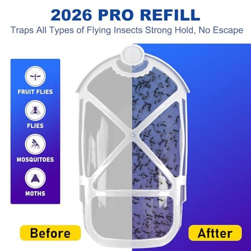 10 Pack Refill Cartridges, 2026 Upgraded Flying Insect Trap Refills Compatible with Flying Insect Trap Indoor Light M364 M364A Fully Compatible Size,Fly Catcher Trap (10 Refill Cartridges) — view 2