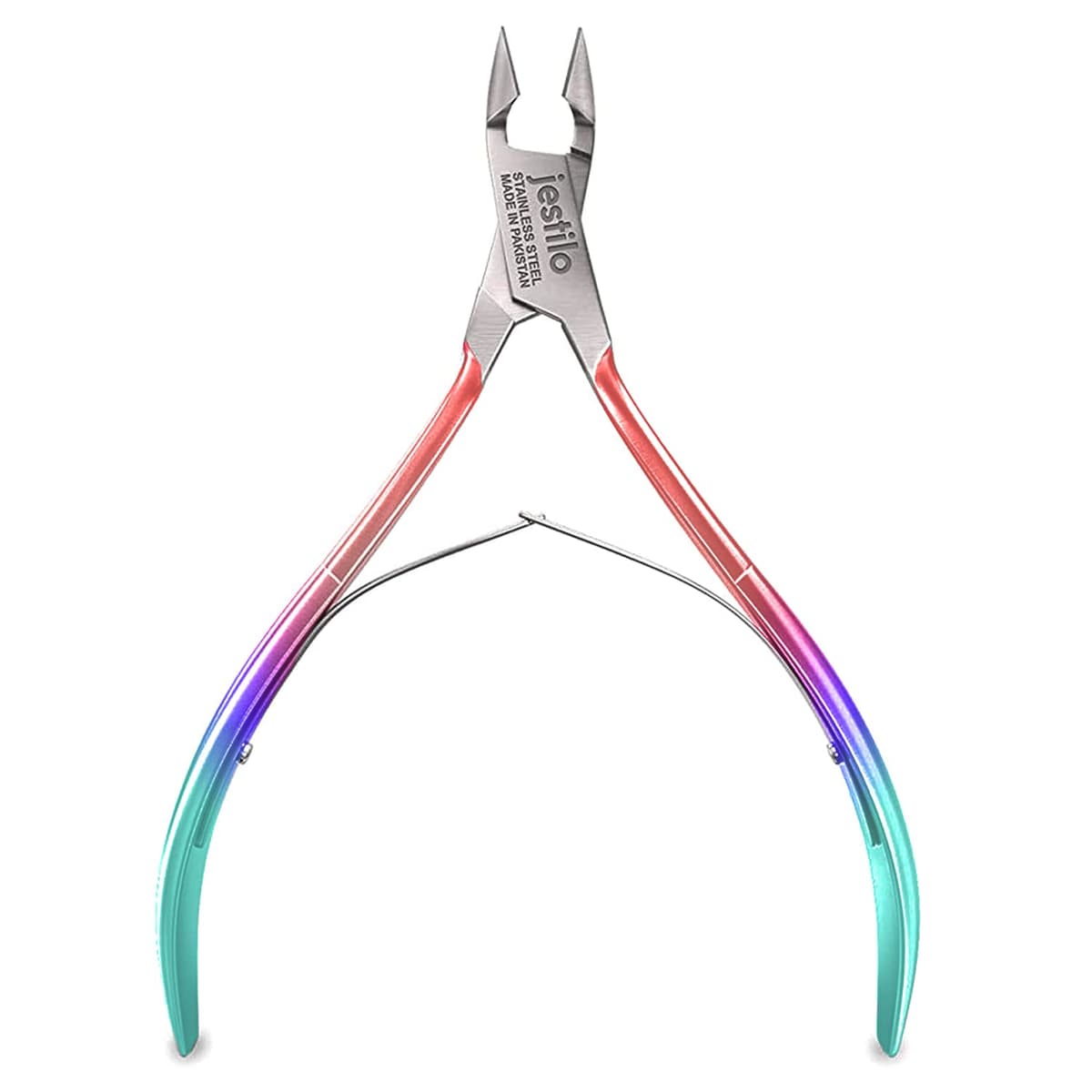 Jestilo Professional Cuticle Nippers Scissors Cutters, Removers Stainless Steel Best Nail Care Tool for Manicure and Pedicure (Silver) — view 7