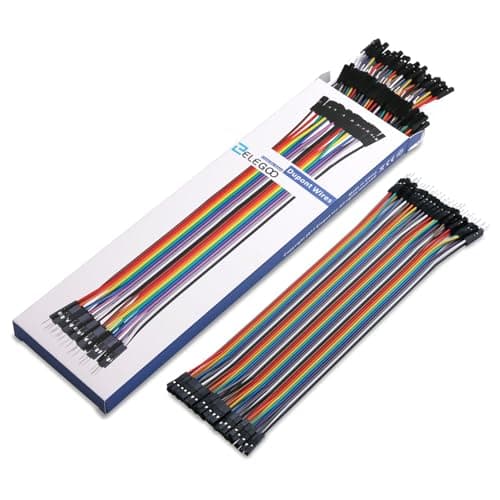 ELEGOO 120pcs Multicolored Dupont Wire 40pin Male to Female, 40pin Male to Male, 40pin Female to Female Breadboard Jumper Wires Ribbon Cables Kit Compatible with Arduino Projects — view 4