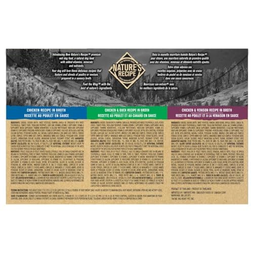 Nature’s Recipe Chicken, Chicken & Duck, Chicken & Venison Wet Dog Food Variety Pack 936 g 12 pk — view 7