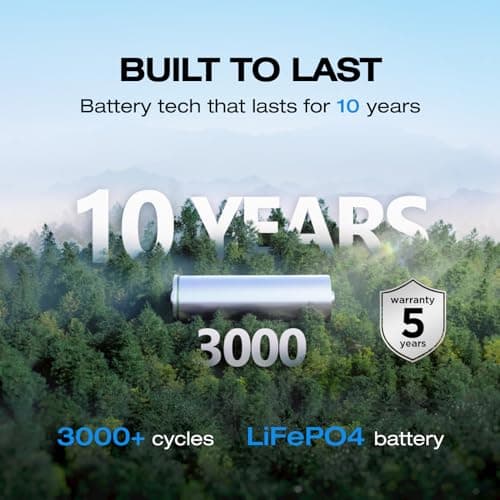 EF ECOFLOW Portable Power Station River 2, 256Wh LiFeP04 Battery/ 1 Hour Fast Charging, 2 Up to 600W AC Outlets, Solar Generator (Solar Panel Optional) for Outdoor Camping/RVs/Home Use — view 3