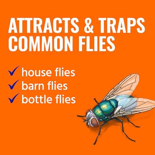 TERRO Fly Magnet Trap, Reusable Poison-Free Outdoor Fly Catcher with Bait