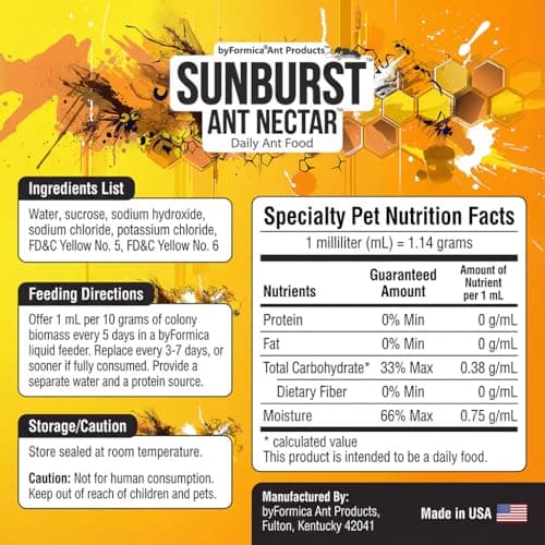 Sunburst Ant Nectar - 120 ml Premium Liquid Food (2017 Improved Version) — view 5