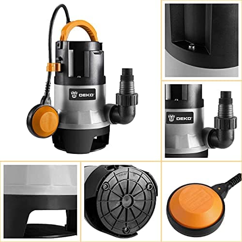 DEKO Sump Pump 1HP 3302GPH 750W Submersible Clean/Dirty Water Pump Swimming Pool Garden Tub Pond Flood Drain w/Float Switch and Long 16ft Cable — view 3