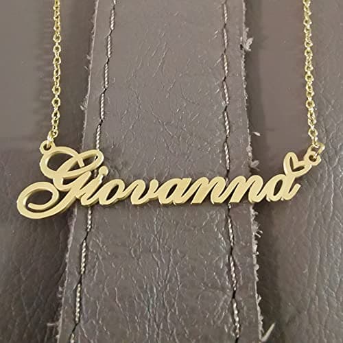 RONKAHSHOW Babygirl Custom Pendant Name Necklace Customized Personalized with Heart Necklace Best Gift for Women New Year Birthday Mother’s day Christmas wedding Party G — view 3