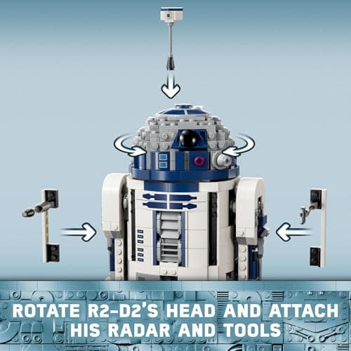 LEGO Star Wars R2-D2 Building Toy Set - Play or Display Star Wars Toy for Boys & Girls, Ages 10+ - Gift Ideas for Kids & Fans - Includes 25th Anniversary Darth Malak Minifigure - 75379 — view 2