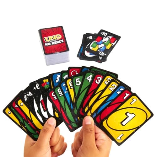 Mattel Games UNO Show ‘em No Mercy Card Game for Kids, Adults & Family Parties & Travel with Extra Cards, Special Rules & Tougher Penalties — view 6