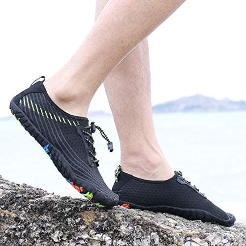 MAYZERO Water Shoes Men Women Quick Drying Swim Surf Beach Pool Shoes Wide Toe Barefoot Aqua Shoes Summer Outdoor Sports Shoes