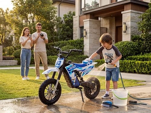 Product Image SPARK03 Electric Dirt Bike for Kids Age 8-14, 1000W Peak Motor, Dual Suspension, 3 Speed Modes, 22Mph – 48V/13AH Long Range Ride with Dual Disc Brake & Shock Absorber,RTR Bike for Gifts — view 5