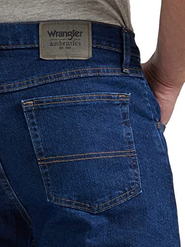 Wrangler Authentics Men's Classic 5-Pocket Regular Fit Flex Jean, Dark Indigo Flex, 36W x 30L — view 3