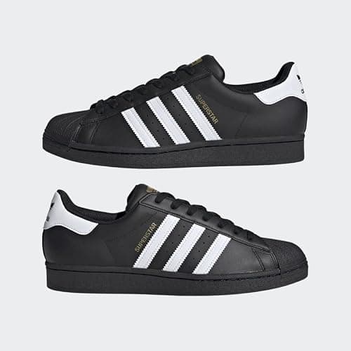 adidas Originals Men's Superstar Sneaker, Black/White/Black, 10 — view 7