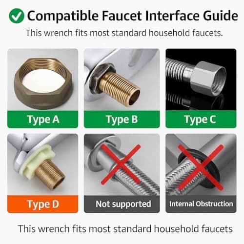 14-in-1 Professional Basin Wrench & Sink Installer Hardened ABS Plumbing Tool for Faucet Installation Toilet Repair & Tight Spaces — view 3