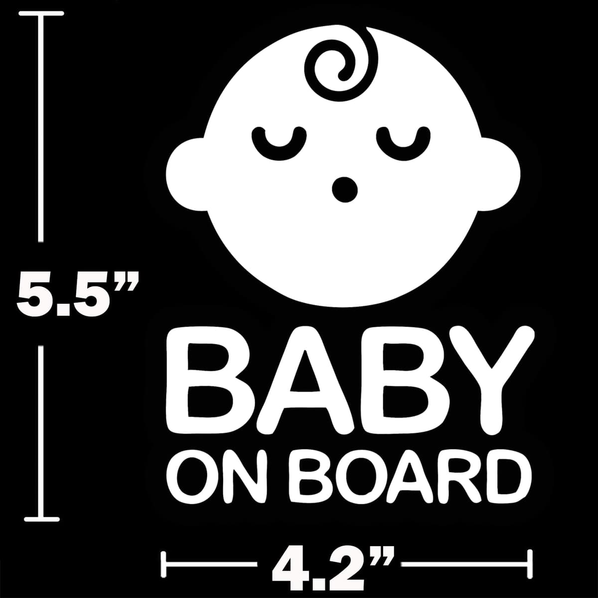 TOTOMO # ALI-020 Etiqueta adhesiva de bebé a bordo Signo de aviso de seguridad para autoventa - Seeling Baby Boy — view 4