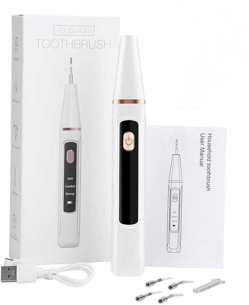 Kit Garaldentist De Limpieza Dental Para Sarro, Cepillo Dental Ultrasonico Portatil Para Limpieza Profunda, 2 Puntas Distintas, Con Luz Led, Ideal Para Tu Mascota