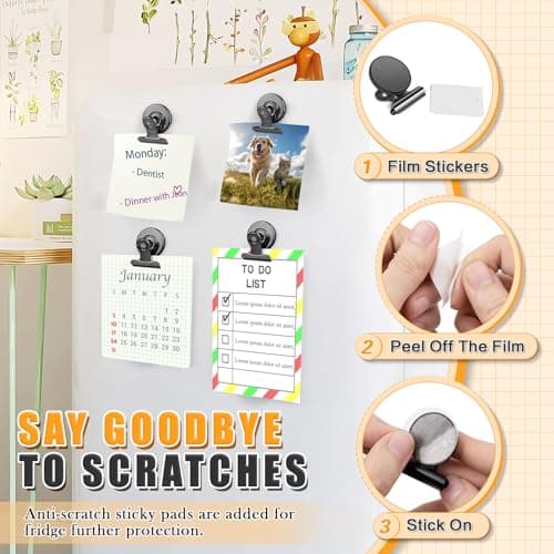Grtard 12 Pack Magnetic Clips, Fridge Magnets Refrigerator Magnets