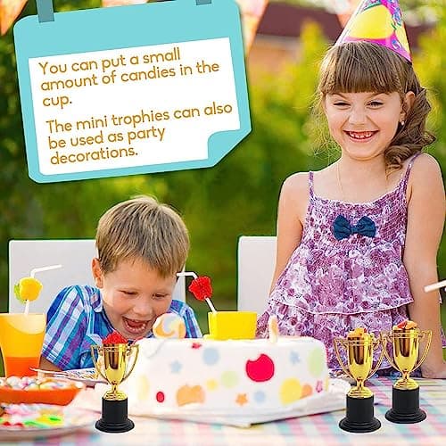 Gaicabi 24 Pack Mini Trophy for Kids Awards for Party Favors,Rewards,Sports,Competitions — view 3