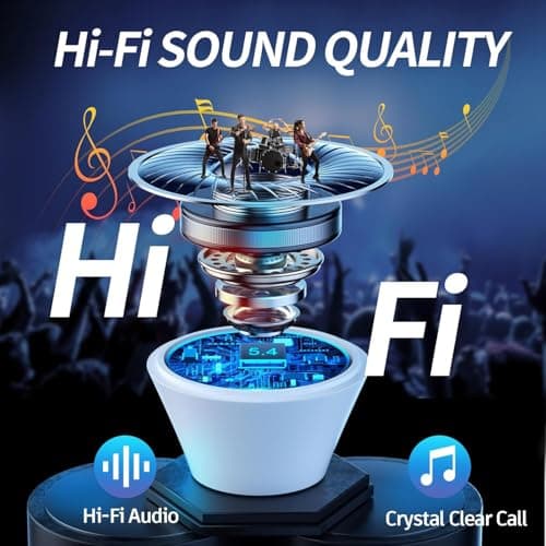 Wireless Earbuds, Bluetooth 5.4 in Ear Headphones with Noise Cancelling Mic, 48H Playtime HiFi Stereo Bluetooth Earphones, IPX8 Waterproof Touch Control True Wireless Headphones for iPhone/Android/IOS — view 2