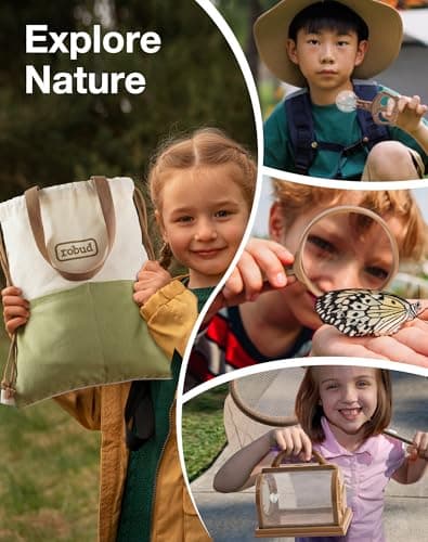 ROBUD Kids Explorer Kit, Bug Catcher Kit with Costume Set, Outdoor Exploration Set for Camping, Montessroi Toy for Kids Coming Closer to Nature，WRP07 — view 5