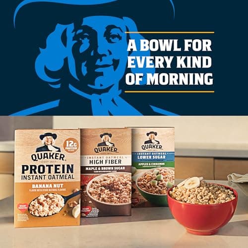 Quaker Instant Oatmeal, 4 Flavor Variety Pack, Individual Packets, 48 Count — view 3