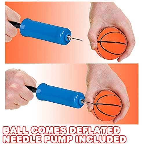 ArtCreativity Mini Basketball Hoop Trash Can Set, Includes Clip-On Hoop with Backboard, Inflatable Ball and Pump, Fun Basketball Stocking Stuffers for Kids, Office Toys for Adults, Classroom Games — view 5