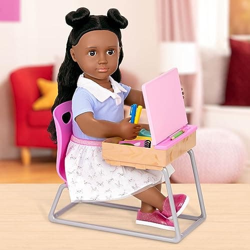 Our Generation – School Desk Set – Realistic Classroom Supplies – 18-Inch Doll Accessories – Pretend Play 3+ Years– Flying Colors — view 2