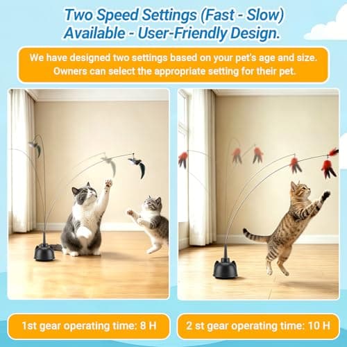 Interactive Cat Toys for Indoor Cats Toy Wand 360° Flying Bird Cat Toy — view 2