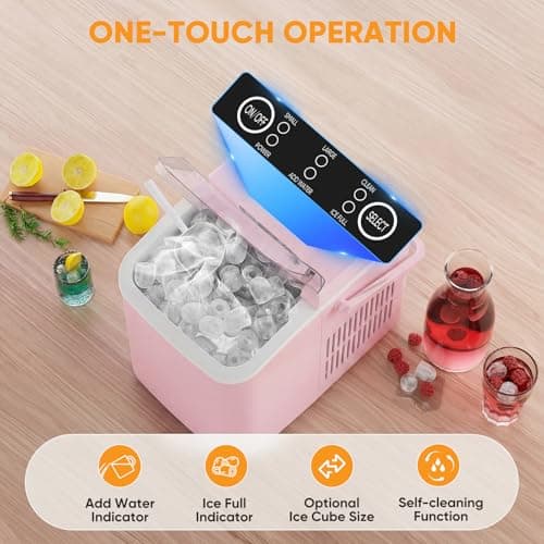 NEWBULIG Ice Makers Countertop with Handle, Portable Ice Machine — view 5