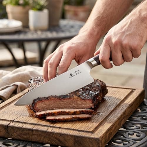 imarku Chef Knife, Japanese Kitchen Knife 8 Inch with High Carbon Stainless Steel, Ultra Sharp Edge Utility Knife, Ergonomic Pakkawood Handle Cooking Knives for Home Cooks and Chefs,Birthday Gift