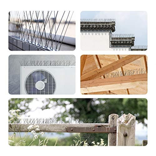 OFFO Bird Spikes with Stainless Steel Base, Durable Bird Repellent Spikes Arrow Pigeon Spikes Fence Kit for Deterring Small Bird, Crows and Woodpeckers, Covers 3.4 Feet(1.04m) — view 6