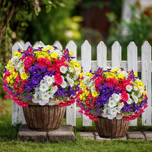 AXYLEX Artificial Morning Glory Outdoor, 16 Bundles Fake Flowers — view 4