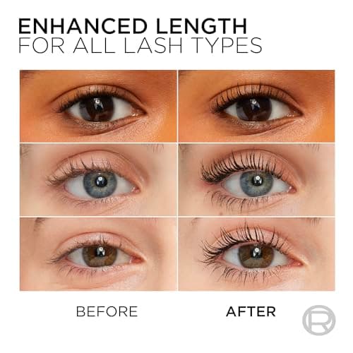 L’Oréal Paris Telescopic Mascara, Eyelash Lengthening Mascara, Unique Non-Clumping Formula, Delivers Intense Length, For Sensitive Eyes, Blackest Black, 8 ml — view 2