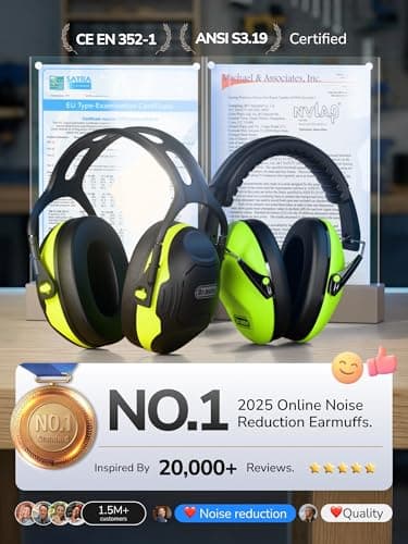 Dr.meter Noise Reduction Ear Muffs, SNR34dB Ear Protection Noise Cancelling Headphones for Kids Autism Sensory, Adults Hearing Protection Earmuffs for Shooting Gun Range, Mowing, Monster Jam — view 5