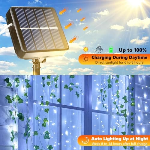 Joomer Solar Fairy Lights, 2-Pack Total 80FT 240LED String Lights, White