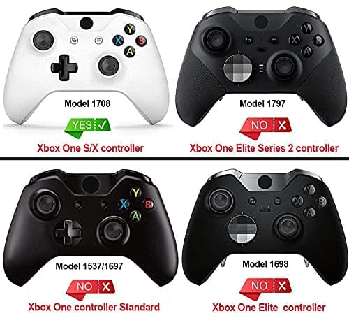 eXtremeRate Textured Black Back Panels, Comfortable Non-Slip Side Rails, 3D Splashing Handles, Game Improvement Replacement Parts for Xbox One X & Xbox One S Controller