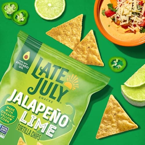 LATE JULY Snacks Jalapeno Lime Tortilla Chips, 6 Oz Bag — view 2