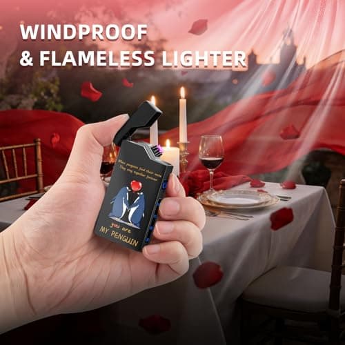 LcFun Electric Lighter USB Rechargeable, Valentines Day Gifts for Him Her, Romantic I Love You Gifts for Boyfriend Girlfriend Wife Husband Valentines Gifts for Men Women Couple — view 5