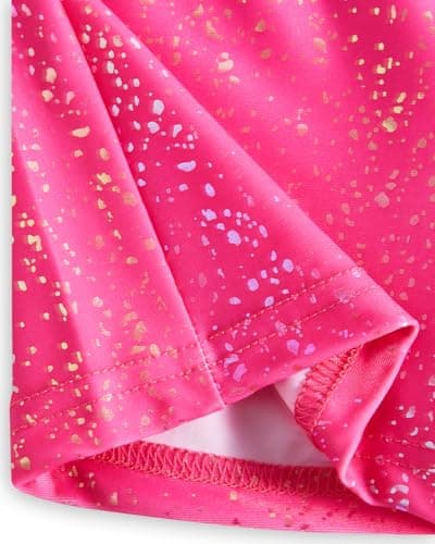 JiAmy Gymnastics Leotard for Girls, Sleeveless Gymnastics Outfit with Shorts Set, Sparkly Dance Outfits Athletic Bodysuit Outfit for Kids 6-7 Years — view 4