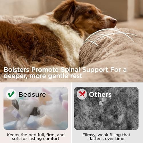 Bedsure SupportMax™ Calming Dog Beds Large Sized Dog Washable Pet Bed,36in — view 2
