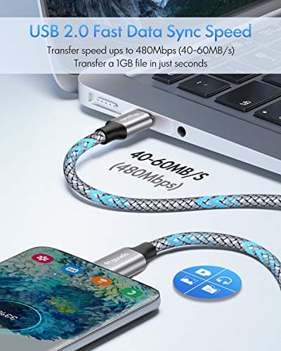 etguuds USB C to USB C Cable 3ft, 2-Pack 60W USBC to USBC Cord, Type C to C Charger Cable Fast Charging for iPhone 17 16 15 Pro Max Plus Air, Samsung Galaxy S25 S24 S23, for MacBook/iPad, Pixel — view 3