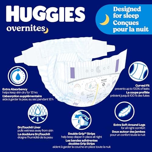 Huggies Overnites Size 4 Overnight Diapers (22-37 lbs), 58 Ct — view 6