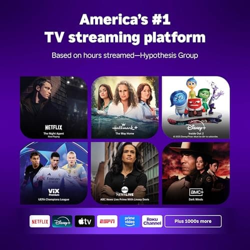 Roku Streaming Stick Plus - 4K & HDR Roku Streaming Device for TV with Voice Remote - Free & Live TV