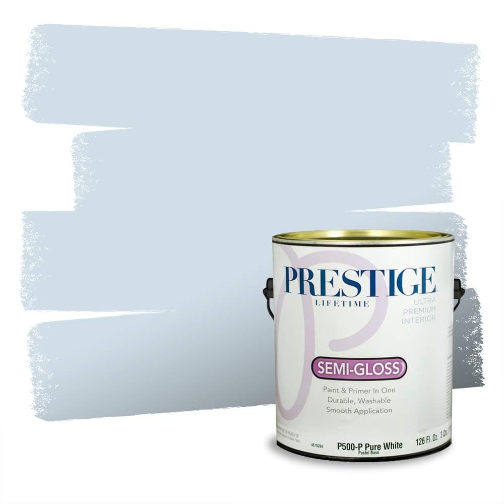PRESTIGE Paints Interior Paint and Primer In One, 1-Gallon, Semi-Gloss, Comparable Match of Valspar* Dewdrop* — view 1348
