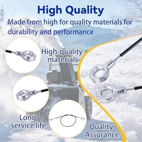 UJHUHIJ 2-Pack 06900505 Traction Cable Compatible with Ariens Lower Deluxe Platinum 24 28 30 Track SNO-Thro Snow Blowers - Snow Blower Replacement Parts — view 4
