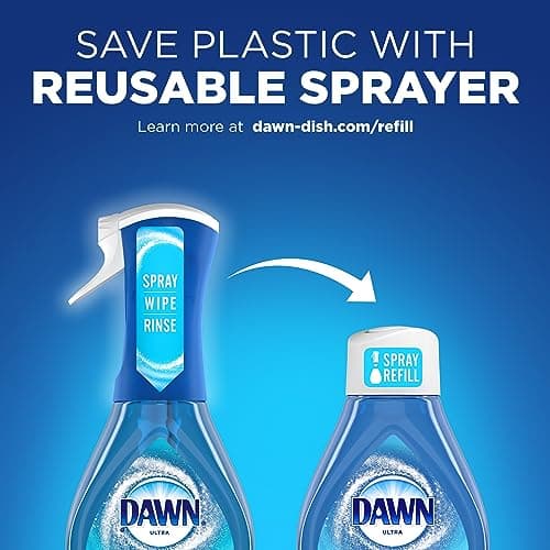 Dawn Powerwash Spray, Dish Soap, Dishwashing Liquid, Fresh, 1 Starter Kit + 3 Refills, 4x16 Fl Oz — view 5