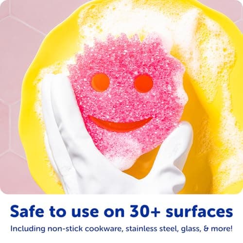 Scrub Mommy Kitchen Sponges - Dual-Sided Dish Sponges for Scrubbing - Non-Scratch Cleaning Sponges for Washing Dishes, Bathroom & Multi-Surface Cleaning - Online Exclusive (3 Count) — view 4