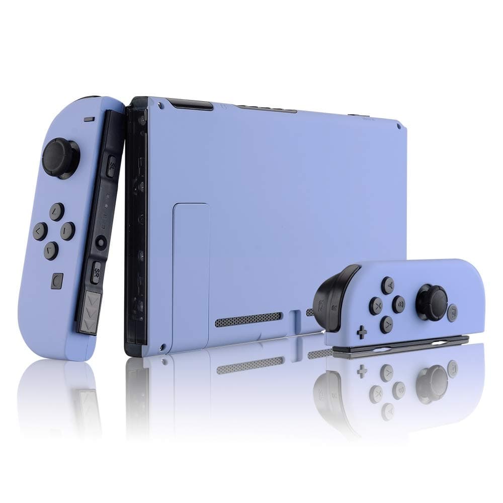 eXtremeRate Carcasa con Botones para Nintendo Switch - Funda Protectora de Reemplazo para Joycons y Consola, Shell de Bricolaje con Teclas para Nintendo Switch Accesorios (Violeta Claro) — view 3