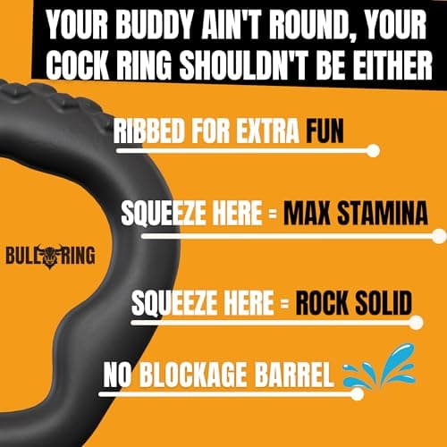 BULLRING 4 Pack Rock Solid Performance & MAX Stamina- 6 Pressure Points for Staying Power-Premium Silicone Penis Ring for Men -BullRing The Mighty Cock Ring & Sex Toys — view 5