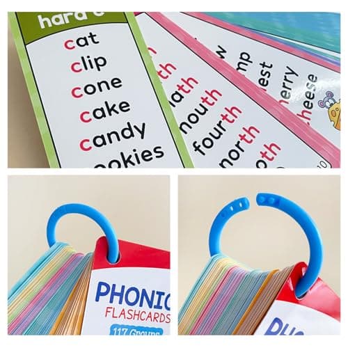 Learn to Read Phonics Flash Cards - 60 Double-Sided Cards with Alphabet, Sight Words, Colors & Animals — view 2